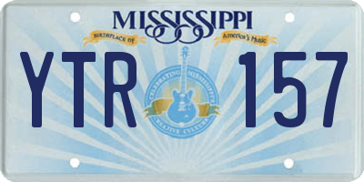 MS license plate YTR157
