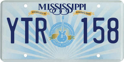 MS license plate YTR158