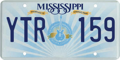 MS license plate YTR159