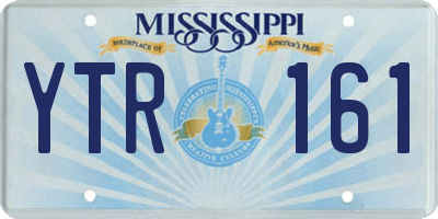 MS license plate YTR161