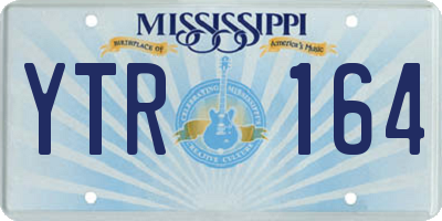 MS license plate YTR164