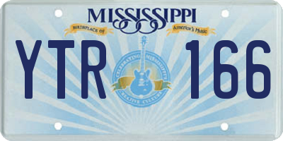 MS license plate YTR166