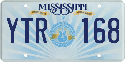 MS license plate YTR168