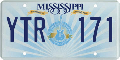 MS license plate YTR171