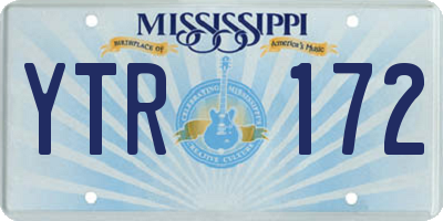MS license plate YTR172