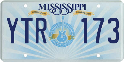 MS license plate YTR173
