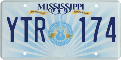 MS license plate YTR174