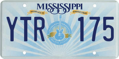 MS license plate YTR175
