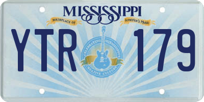 MS license plate YTR179