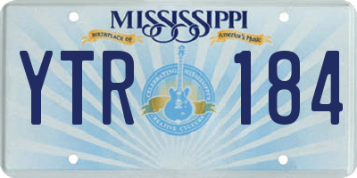 MS license plate YTR184