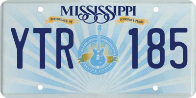 MS license plate YTR185