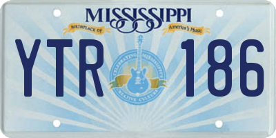 MS license plate YTR186