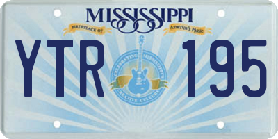 MS license plate YTR195