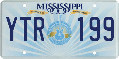 MS license plate YTR199