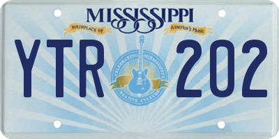 MS license plate YTR202