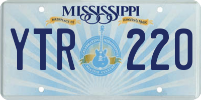 MS license plate YTR220