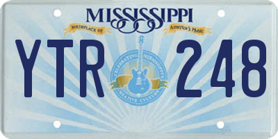 MS license plate YTR248