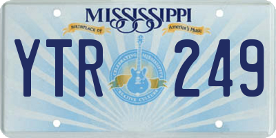MS license plate YTR249