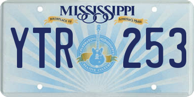 MS license plate YTR253