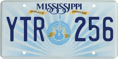 MS license plate YTR256