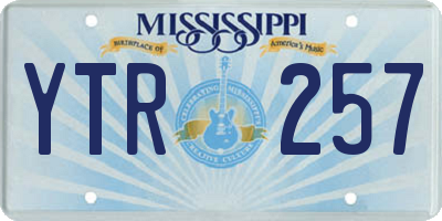 MS license plate YTR257