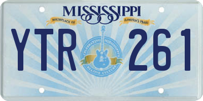 MS license plate YTR261