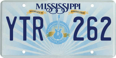 MS license plate YTR262