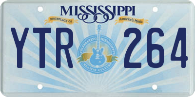 MS license plate YTR264