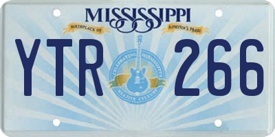 MS license plate YTR266