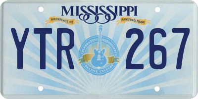 MS license plate YTR267