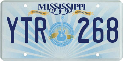 MS license plate YTR268