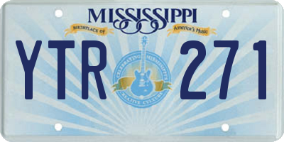 MS license plate YTR271