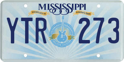 MS license plate YTR273