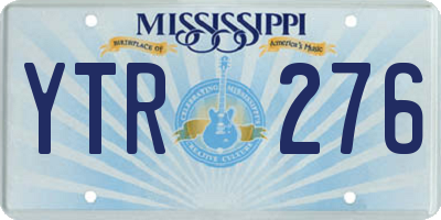 MS license plate YTR276