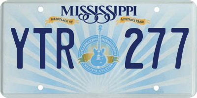 MS license plate YTR277