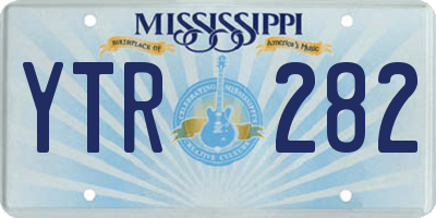 MS license plate YTR282