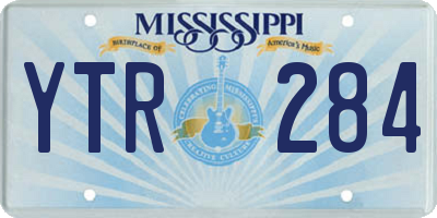 MS license plate YTR284