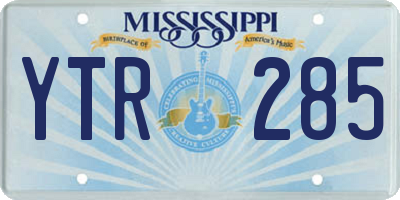 MS license plate YTR285
