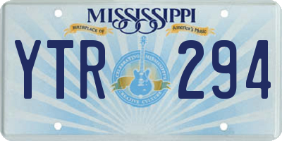 MS license plate YTR294