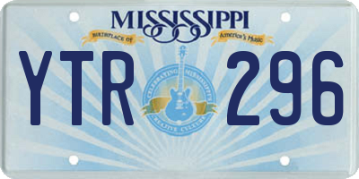 MS license plate YTR296