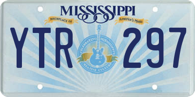 MS license plate YTR297