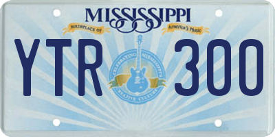 MS license plate YTR300