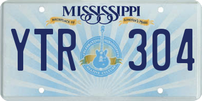 MS license plate YTR304
