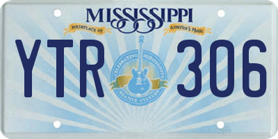 MS license plate YTR306