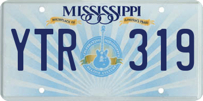 MS license plate YTR319