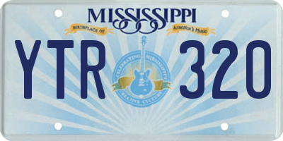 MS license plate YTR320