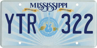 MS license plate YTR322