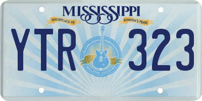 MS license plate YTR323