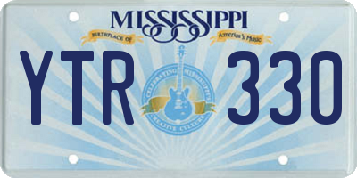 MS license plate YTR330