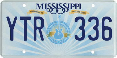 MS license plate YTR336